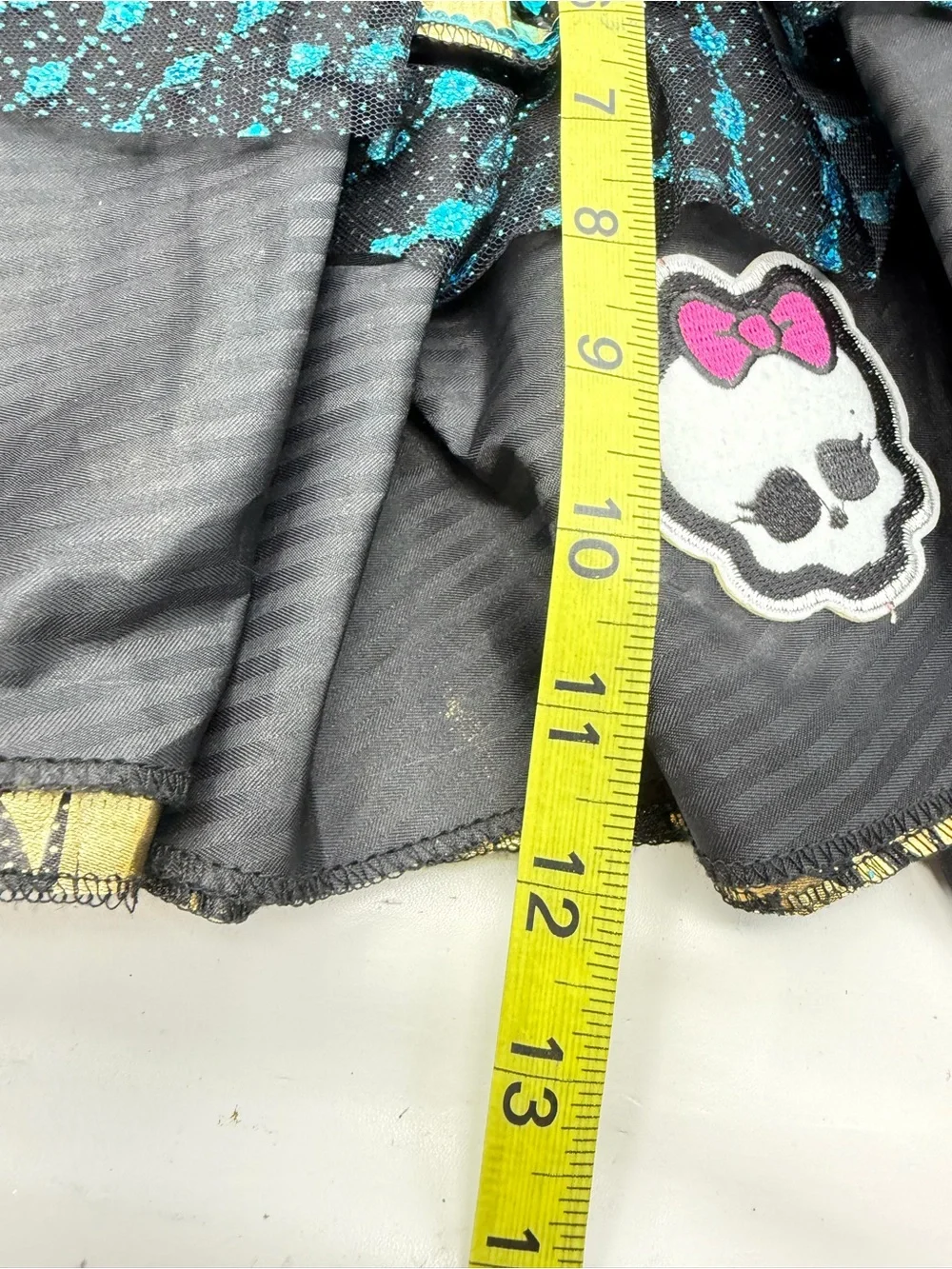NWT 2011 Monster High Skirt Girls OSFA Sequin Bling Halloween Costume Dress Up
